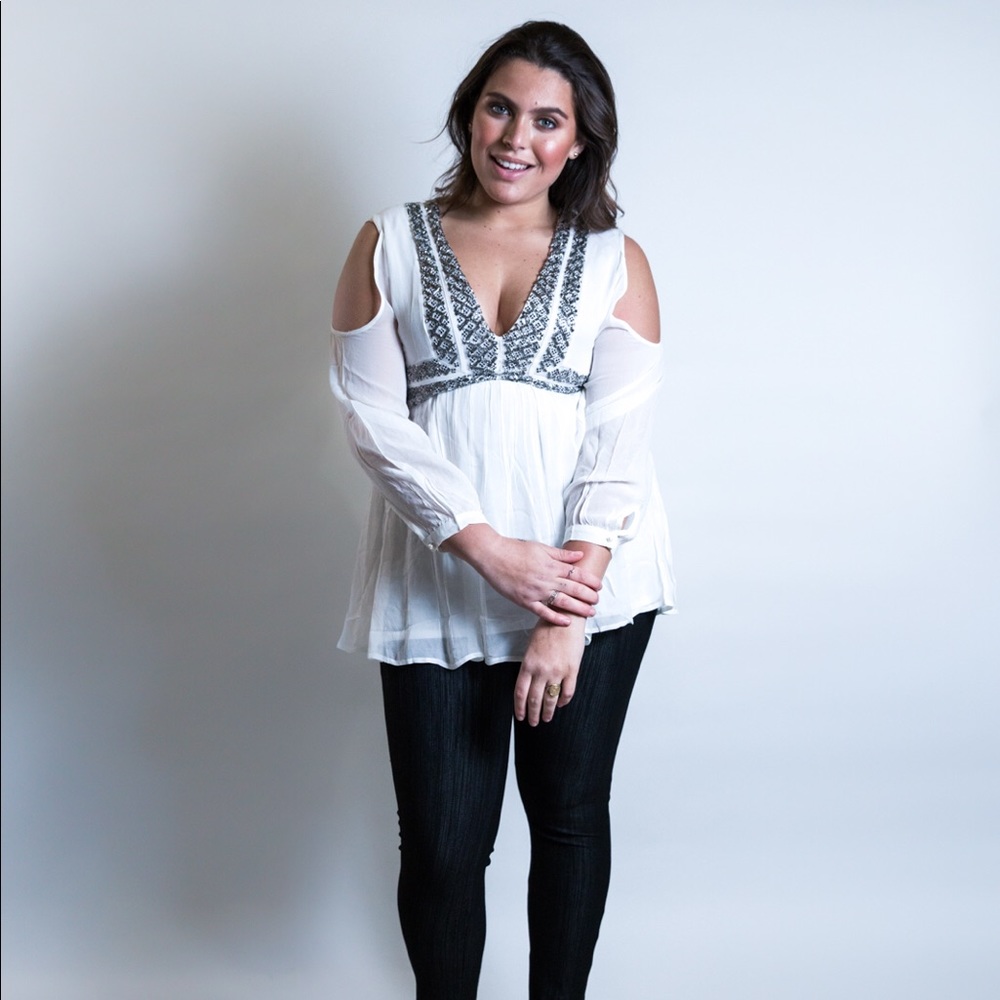 Plus Size Grecian Inspired Beaded Top - Picture 3 of 5